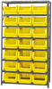 Open Shelving, 8Shelves, 21Bins, Yellow; Shelving Unit Type Quantum Storage - 44AC5681 - Newark, An Avnet Company