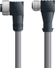 DN4110069S01 - LAPP UNITRONIC® DeviceNet Cordsets 15 & 18 AWG / 1 + 1 pair Bus - Gray PVC - 7/8 in Female 90 deg / M12 Female 90 deg connectors - 1m - OLFDN4110069S01 - Lapp Tannehill