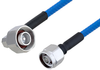 Plenum 4.1/9.5 Mini DIN Male Right Angle to N Male Low PIM Cable 60 Inch Length Using SPP-250-LLPL Coax , LF Solder - PE3C5849-60 - Pasternack