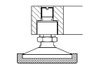 Swivel load foot for HLCB Set (4 Pieces) - 1-HLCB/PCX/1.76SET - Hottinger Bruel and Kjaer UK Ltd.