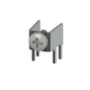 Horizontal PC Terminal - Supplied w/Screw-Assembled, White - 7700-4 - Keystone Electronics Corp.