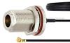 N Female Bulkhead to UMCX 2.5 Plug Cable 1.37mm Coax and RoHS Compliant -- FMCA1010
