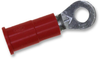Crimp Terminal, #4, Ring Tongue, Red; Stud Size - Metric 3M - 89C1047 - Newark, An Avnet Company