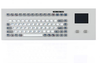 Industrial TKG Panel Mount Keyboard In Silver Look with Silicone Keys and Touchpad -- TKG-083b-TOUCH-MODUL - Image