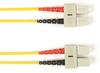 3m (9.8ft) SCSC YL OM3 MM Fiber Patch Cable INDR Zip OFNR - FOCMR10-003M-SCSC-YL - Black Box
