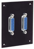 Universal Sub-Panel, 2 HD15 Feed-Thru Adapters BLK - REF00032 - MilesTek Corporation