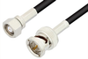 75 Ohm SMC Plug to 75 Ohm BNC Male Cable 24 Inch Length Using 75 Ohm PE-B150 Coax - PE33646LF-24 - Pasternack