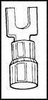 Terminal, Spade/fork, #8, Crimp, Yellow; Product Range Abb Thomas & Betts - 65F734 - Newark, An Avnet Company