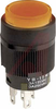 SWITCH, ILLUMINATED, PUSHBUTTON, SHORT BODY PANEL SEAL, SPDT, AMBER LED -- 70192170