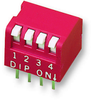Dip Switch, 4Pos, Spst-No, Piano Key Rohs Compliant Multicomp Pro - 57AC7050 - Newark, An Avnet Company