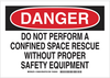 Confined Space Sign - 126828 - Brady Corporation