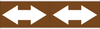 Brady B-946 White on Brown Vinyl Self-Adhesive Pipe Marker - 4 in Height - 12 in Length - 109932 - 754473-68169 - R. S. Hughes Company, Inc.