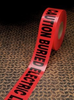 3M Scotch 303 Red Warning Tape - 3 in Width x 300 ft Length - 4 mil Thick - 53462 - 051128-53462 - R. S. Hughes Company, Inc.