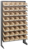 Sloped Rack, 8Shelves, 40Bins, Ivory; Shelving Unit Type Quantum Storage - 44AC6504 - Newark, An Avnet Company