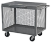 Akro-Mils 1800 lb Gray Powder Coated Steel 13 ga Box Truck - 30 1/2 in Height - 5 in 2 Swivel, 2 Rigid Casters - Lid Included - R1B5HRL3036 - R1B5HRL3036 - R. S. Hughes Company, Inc.