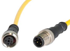 M12 A-Code 4-Pin Straight Male To Straight Female, 10M, Pvc Yellow Jacket Harting - 51AK5421 - Newark, An Avnet Company