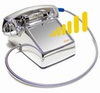 Asimitel 5500 CP-AD-A32 All-Chrome Auto-Dial Desktop Telephone with Armored Cord -  - Tele-Communication, Inc.