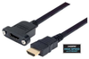 High Speed HDMI® Cable with Ethernet, Male/ Panel Mount Female 3.0 M - MMIA00001-3M - MilesTek Corporation