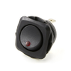 OptiFuse R13-135-B2-02-RED, Round LED Rocker Switch, Square Face Plate, 20A, On-Off, SPST, Red -- 47695 - Image