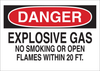 Brady B-555 Aluminum Rectangle White Chemical, Biohazard, Hazardous & Flammable Material Sign - 10 in Width x 7 in Height - 43007 - 754476-43007 - R. S. Hughes Company, Inc.