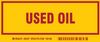 Brady B-302 Red on Yellow Rectangle Polyester Hazardous Material Label - 7 in Width - 3 in Height - Printed Text = USED OIL - 60257 - 754476-60257 - R. S. Hughes Company, Inc.
