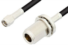 SMA Male to N Female Bulkhead Cable 18 Inch Length Using RG58 Coax - PE3013-18 - Pasternack
