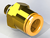 Precision Metal Orifices - Push-On Tube Adapters, 10-32 UNF x Tube - IL-H0732-32-BR/PL - O'Keefe Controls Co.