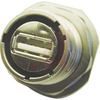 connector,metal circular,jam nut receptacle,usb 2.0 type a,nickel finish - 70026520 - Allied Electronics, Inc.