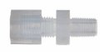 PFA compression threaded adapter, 3/8