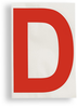 ToughStripe Die-Cut Red Letter D - 121711 - Brady Corporation