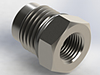 Straight Thread O-Ring / Female Pipe Adapter, 9/16-18 UNF male x 1/8