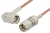 SMA Male to SMA Male Right Angle Cable 36 Inch Length Using RG178 Coax - PE3865-36 - Pasternack