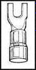 Terminal, Spade/fork, #8, Crimp, Red; Product Range Abb Thomas & Betts - 31F130 - Newark, An Avnet Company