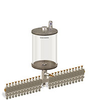 Levelux Clear View Multiple Feed Manual Lubricator, 1/2 gal Acrylic Reservoir, 24 Feeds, 1/4” OD Tube Outlets - B5178-064AB241W - Oil-Rite Corp.