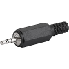 Plug, solder terminal, insulated, 3-pole, Audio Plug/Sockets, 2.5 mm - 4831.1310 - SCHURTER Inc