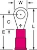 3M Scotchlok Red Butted Vinyl Butted Ring Terminal MVU18-10RX - 0.9 in Length - 0.31 in Wide - 0.07 in Inside Diameter - #10 Stud - 051128-58853 - R. S. Hughes Company, Inc.