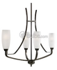Four-Light Linear Chandelier Fixture - P4435-20 - bulbs.com