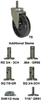Stainless Steel Stem Caster - Phenolic Wheel - Model K3 - SS-K3TM3X - Caster City, Inc.
