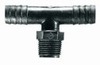 Barbed Fittings; NPT Male Branch Tees, 316 SS, 1/16