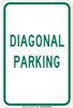 Brady B-401 High Impact Polystyrene Rectangle White Parking Restriction, Permission & Information Sign - 12 in Width x 18 in Height - TEXT: DIAGONAL PARKING - 129715 - 754473-78785 - R. S. Hughes Company, Inc.
