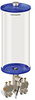 Blue Color Key, Clear View Multiple Feed Electro Lubricator, 1 gal Acrylic Reservoir, 4 Feeds, 1/8