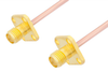 SMA Female 4 Hole Flange to SMA Female 4 Hole Flange Cable 60 Inch Length Using RG405 Coax - PE3223-60 - Pasternack