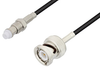FME Jack to BNC Male Cable 24 Inch Length Using RG174 Coax, LF Solder, RoHS - PE3C3409LF-24 - Pasternack