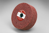 3M Scotch-Brite MF-WL Convolute Aluminum Oxide Medium Deburring Wheel - Coarse Grade - Arbor Attachment - 6 in Diameter - 1 in Center Hole - Thickness 6 in - 09118 - 048011-09118 - R. S. Hughes Company, Inc.