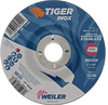 Weiler TIGER INOX Grinding Wheel - 5 in Diameter - 7/8 in Center Hole - Thickness 1/4 in - 58123 - 012382-58123 - R. S. Hughes Company, Inc.