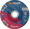 Weiler TIGER Aluminum Oxide Cutting Wheel - Type 27 - Depressed Center Wheel - 5 in Diameter - 7/8 in Center Hole - Thickness.045 in - 57043 - 012382-57043 - R. S. Hughes Company, Inc.