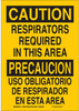 Brady B-555 Aluminum Rectangle Yellow Breathing Apparatus Sign - 10 in Width x 14 in Height - Language English / Spanish - 125436 - 754473-73081 - R. S. Hughes Company, Inc.