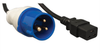IEC 309 to C19, Heavy-Duty Extension Cord - 16A, 250V, 16 AWG, 10 ft., Black -- P070-010