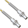 Teflon Jacket Cable Assembly TRB Non-Insulated Bulk Head 3-Lug Cable Jack to Jack with Bend Reliefs .236