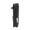 Swinghandle Latch, Medium Size - 125 mm , Without Padlock Hasp, Use with Linear Actuator, 8 mm Triangle DIN, Non-Sealed, Zinc Alloy, Powder Coated, Black - H3-50-377-050 - Southco